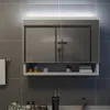 vidaXL Armoire à miroir de salle de bain LED blanc 80x15x60 Voir les images du produit 3