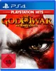 The image is a product shot of the PlayStation 4 game 'God of War Remastered'. It features Kratos's face prominently, with the game's logo and rating displayed. Produktbild-Vorschau