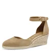 Tamaris Damen Pumps Espadrille Leder Keil Sandale Produktbild-Vorschau 5