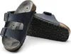 A pair of blue Birkenstock sandals shown from a slightly elevated angle against a white background. Produktbild-Vorschau