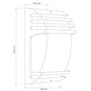 A technical drawing of an outdoor wall light with dimensions indicated. Anteprima dell’immagine prodotto