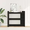 Konsolentisch Schwarz 100x35x90 cm Holzwerkstoff Produktbild-Vorschau 3
