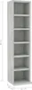 vidaXL Armoire à CD gris béton 21x20x88 cm Bois composite Voir les images du produit 8