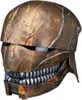A close-up, studio shot of a futuristic helmet with a distressed, metallic finish. Náhled obrázku produktu