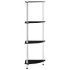 vidaXL Regal mit 4 Ablagen Schwarz 30x30x100 cm Hartglas -  Produktbild-Vorschau 10