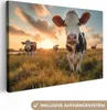MuchoWow® - Leinwandbilder - Kuh - Wiese - Tierportrait - Produktbild-Vorschau 1