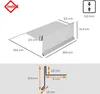Diagrams and dimensions of a metal roof flashing. Produktbild-Vorschau