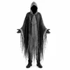 Disfraz de Grim Reaper para adultos: capa negra para Vista previa de la imagen del producto 1