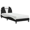 Bett "Viana" mit Matratze Schwarz und Weiß 90x190 cm Produktbild-Vorschau 1