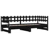 vidaXL Tagesbett Ausziehbar Schwarz 2x(90x200) cm Produktbild-Vorschau 8