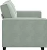 vidaXL 2-Sitzer-Sofa Hellgrau 160x78x84 cm Samt Produktbild-Vorschau 5