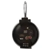 A frying pan with a black honeycomb pattern and a silver handle, presented on a white background with packaging attached. Náhled obrázku produktu