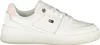 A white Tommy Hilfiger sneaker with pink accents on the heel. Náhled obrázku produktu