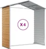 vidaXL Szopa ogrodowa Jasnobrązowa 191x385x198 cm Stal Podgląd zdjęcia produktu 8