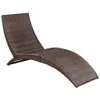vidaXL Bain de soleil pliable avec support Poly rotin brun Voir les images du produit 5