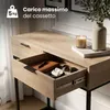 Tavolo consolle stile loft ELANO 2 cassetti 80 cm Rovere Anteprima dell’immagine prodotto 5