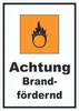 Schild Gefahrensymbol Brandfördernd Brand hochkant A1 Produktbild-Vorschau 1