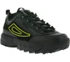 A single black Fila sneaker with yellow accents is shown against a white background. Produktbild-Vorschau