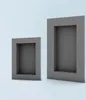 Two gray recessed niches of different sizes are shown against a light blue background. Voir les images du produit