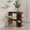 Barový stůl s úložným regálem kouřový dub 100 x 50 x 101,5 Náhled obrázku produktu 3