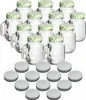 gouveo 12er Set Trinkgläser 450 ml mit Deckel grün, Produktbild-Vorschau 1
