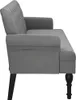 vidaXL Bank mit Rückenlehne Dunkelgrau 120 x 62 x 75,5 cm Produktbild-Vorschau 5