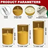JOIEYOU 3-delige set LED-kaarsen, vlamloze stompkaarsen met Productafbeelding-voorbeeld 2