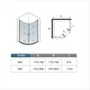 Duschspa 90x90x195cm Viertelkreis Duschkabine 2-flügelige Produktbild-Vorschau 9
