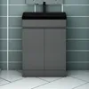 Waschtisch mit Unterschrank LORENZA 60cm Dunklegrau Produktbild-Vorschau 1