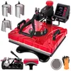 VEVOR 8 in 1 pressa termica 38 x 30 cm transfer press rosso Anteprima dell’immagine prodotto 1