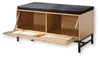 CALICOSY -  Bank mit Schuhablage und Rattanfront - L100 cm Produktbild-Vorschau 6