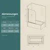 EMKE 70x140cm Duschtrennwand für Badewanne Faltwand Produktbild-Vorschau 5