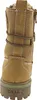 The back view of a tan boot. Voir les images du produit
