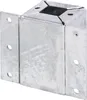A single, galvanized metal post anchor bracket is shown against a light gray background. Náhled obrázku produktu