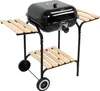 Barbecue a carbonella 45x40 cm con coperchio e ripiano, Anteprima dell’immagine prodotto 3