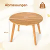 COSTWAY Beistelltisch Holz, runder Gartentisch, Holztisch Produktbild-Vorschau 3