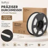 SUNLU 3D Drucker Filament ABS 1,75 mm Cremeweiß/White, 1 kg Produktbild-Vorschau 8