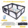 COSTWAY Baby-Laufstall mit Matte, 189 x 158 cm Laufgitter Produktbild-Vorschau 2