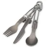 Navaris Titan Camping Besteck 3tlg. - Outdoor Messer Gabel Produktbild-Vorschau 8