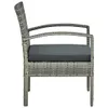 vidaXL Chaise de jardin avec coussin Poly Rattan Gris Voir les images du produit 2