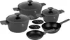 A set of cookware is displayed on a white background. Produktbild-Vorschau