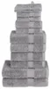 vidaXL Set de 12 serviettes premium SOLUND Gris 600 g/m Voir les images du produit 1