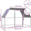 vidaXL Hühnerkäfig Silbern und Grau 3x2x2 m Verzinkter Produktbild-Vorschau 3