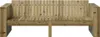 A wooden garden bench against a white background. Produktbild-Vorschau