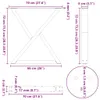 vidaXL Esstisch Beine 2 Stück Weiß 70x(72-73,3) cm Stahl Produktbild-Vorschau 7
