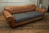 Klassische Chesterfield Leder Sofa 3 Sitzer Sitz Couchen Produktbild-Vorschau 1