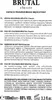 A product information sheet for Brutal Classic Eau de Cologne, featuring text in multiple languages and ingredient lists. Náhled obrázku produktu