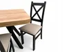 Sada 8 židlí + rozkládací stůl 90x90 190 cm Craft dub + Náhled obrázku produktu 2