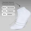 Sneakersocken Uni Kurzsocken ohne Naht Baumwolle 100% Produktbild-Vorschau 3