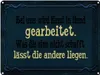 vianmo Blechschild 30x40 cm bei uns Hand in gearbeitet Produktbild-Vorschau 1